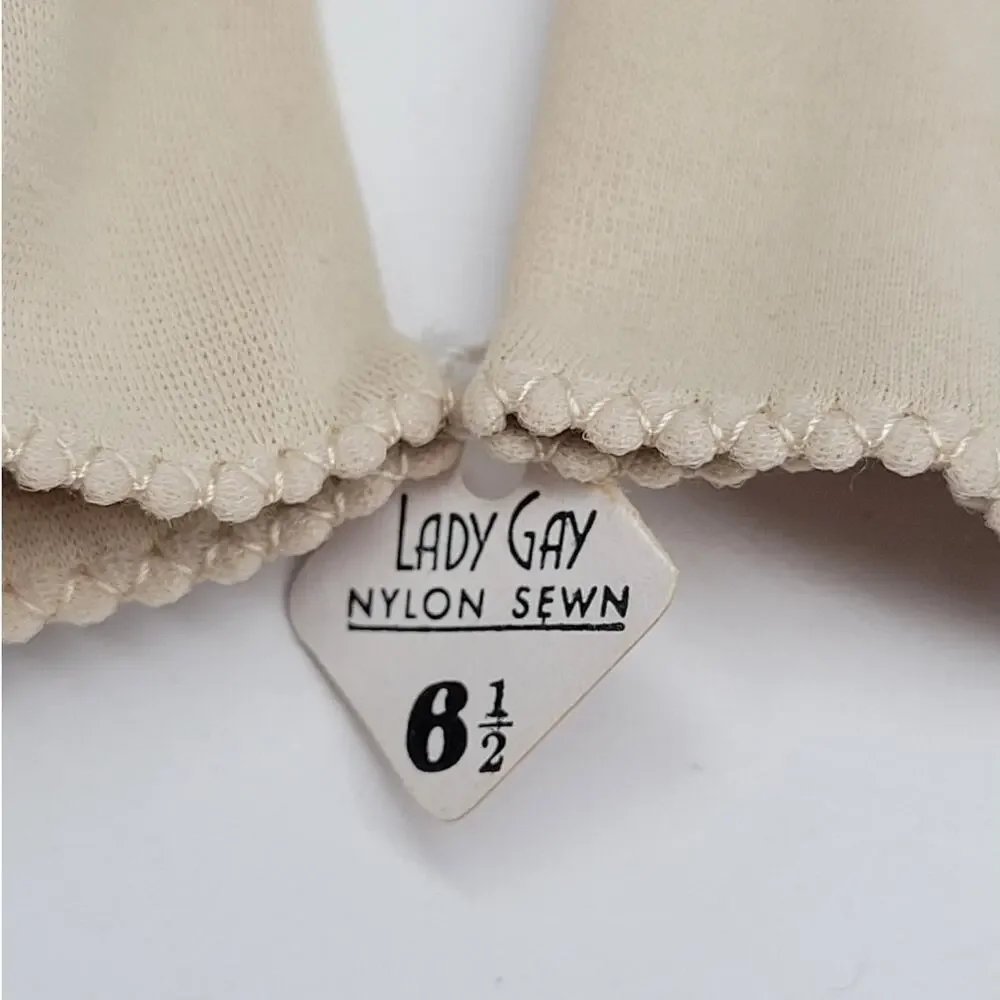 Vintage Lady Gay Ivory Opera Gloves Deadstock NOS Bridal Mid Century Size 6.5